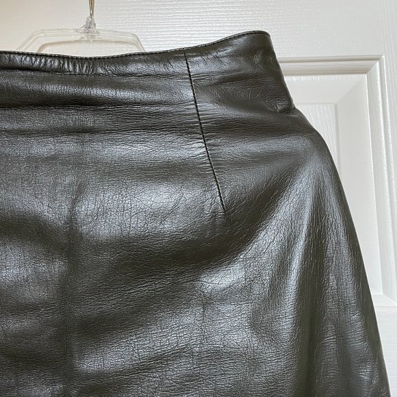 Georgetown leather design 100% leather skirt Size 10 - Picture 3 of 10